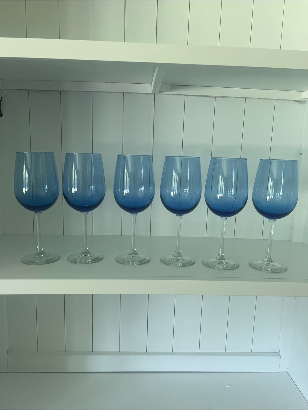 Blue Ombre Wine Glasses - Set of 6